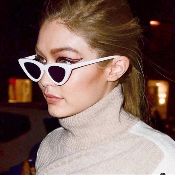 Retro Slim Cat Eye Sunglasses - Picture 7 of 7